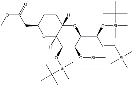 metyl 2-((2R,4aS,6S,7R,8S,8aS)-7,8-bis((tert-butyldimetylsilyl)oksy)-6-((S,E)-1-((tert-butyldimetylsilyl)oksy )-3-(trimetylsilyl)allyl)oktahydropyrano[3,2-b]pyran-2-yl)acetat