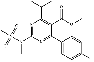 Metyl 4-(4-fluorfenyl)-6-isopropyl-2-[(N-metyl-N-metylsulfonyl)amino]pyrimidin-5-karboksylat