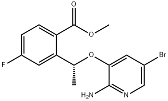 metyl(R)-2-(1-((2-amino-5-brompyridin-3-yl)oksy)etyl)-4-fluorbenzoat