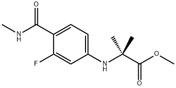 N-[3-fluor-4-[(metylamino)karbonyl]fenyl]-2-metylalaninmetylester