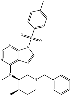 N-((3R,4R)-1-benzyl-4-metylpiperidin-3-yl)-N-metyl-7-tosyl-7H-pyrrolo[2,3-d]pyrimidin-4-amin