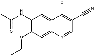 n-(4-klor-3-cyano-7-etoksy-6-kinolinyl) acetamid