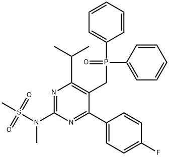 N-[5-(difenylfosfinoylmetyl)-4-(4-fluorfenyl)-6-isopropylpyrimidin-2-yl]-N-metylmetansulfonamid