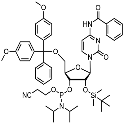 N-blokkert-5'-O-DMT-2'-O-TBDMS CED-cytidin-fosforamiditt