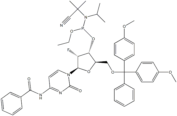N4-benzoyl-2'-deoksy-5'-O-DMT-2'-fluor-cytidin-fosforamiditt