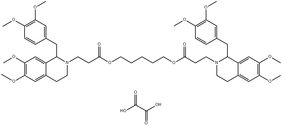 pentametylen-bis[1-(3,4-dimetoksybenzyl)-3,4-dihydro-6,7-dimetoksy-1H-isokinolin-2-propionat], dioksalat