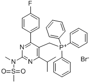 Fosfonium, [[4-(4-fluorfenyl)-6-(1-metyletyl)-2-[metyl(metylsulfonyl)amino]-5-pyrimidinyl]me