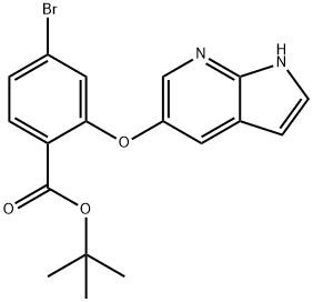 tert-butyl-2-((1H-pyrrolo[2,3-b]pyridin-5-yl)oksy)-4-brombenzoat