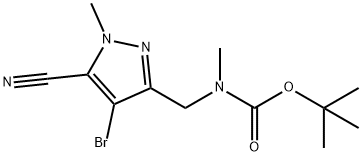 tert-butyl((4-brom-5-cyano-1-metyl-1H-pyrazol-3-yl)metyl)(metyl)karbamat